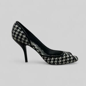 Steve Madden Black and White Houndstooth Heels